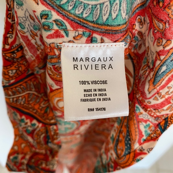 Margaux Riviera size XL off shoulder button front midi dress orange - Picture 8 of 13